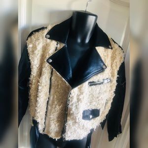 NWOT RARE UNIF Moto Jacket Faux Fur & Leather
